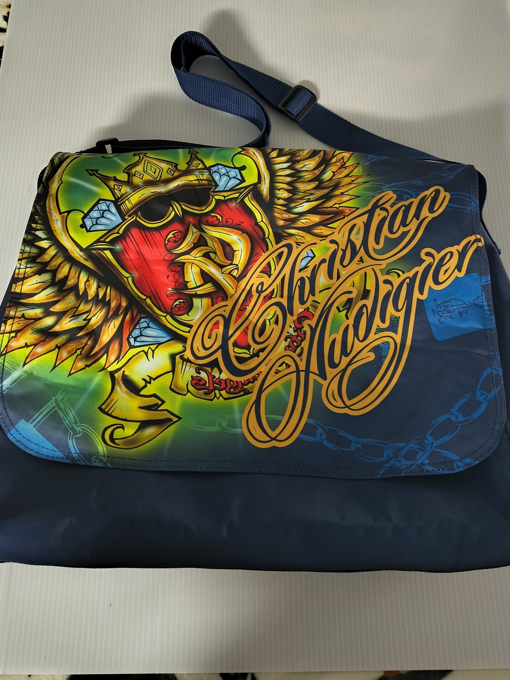Vintage Christian Audigier "VIF Duffle" Messenger Bag – Rare Y2K Grail